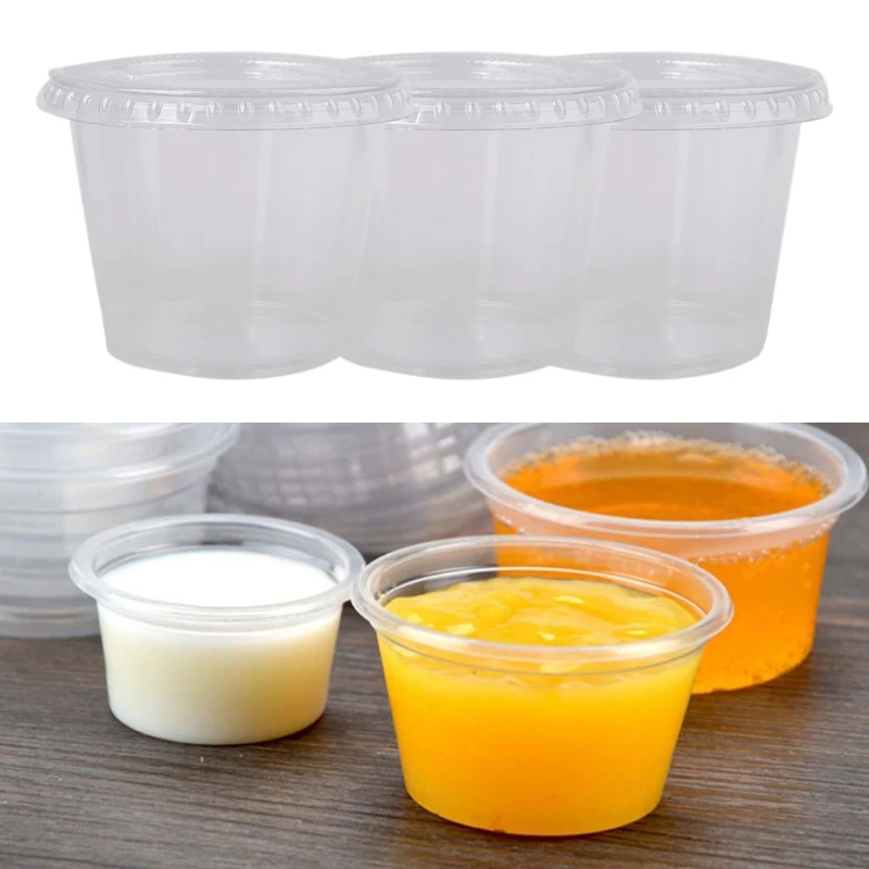 5 шт одноразовые пластиковые коробки прозрачный органайзер для хранения унций