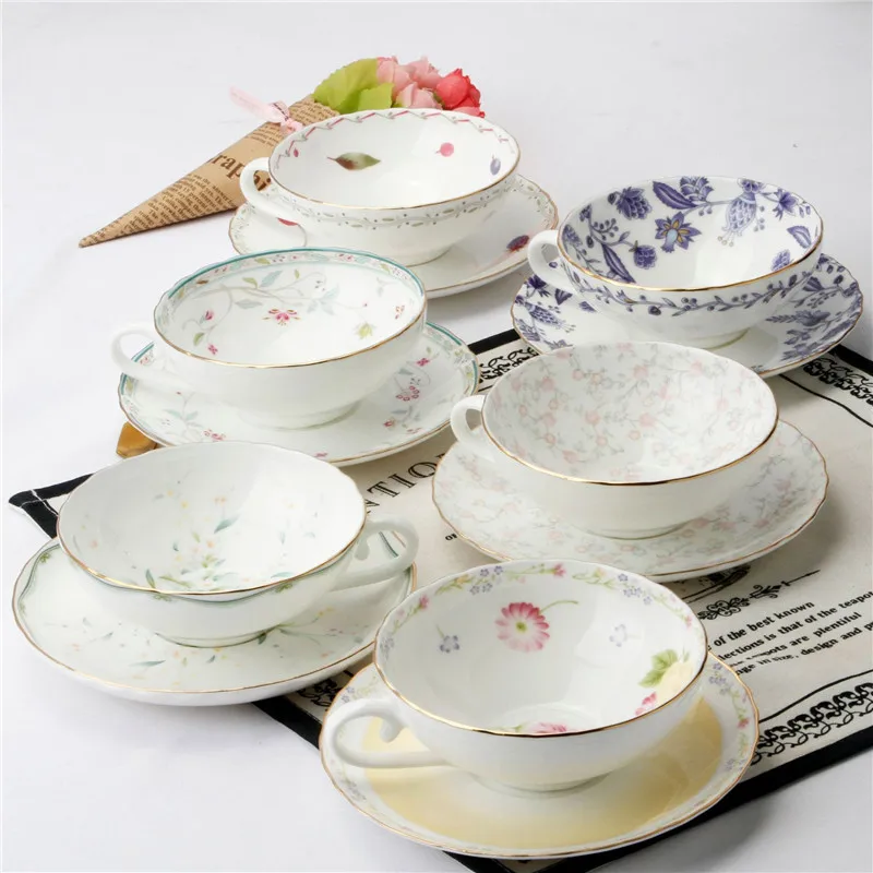 

110ml Ceramic Coffee Cup Bone china Elegant Tea Mug and Saucer Set Afternoon Dessert Porcelain Tea Cup Tea Cafe Espresso Cup