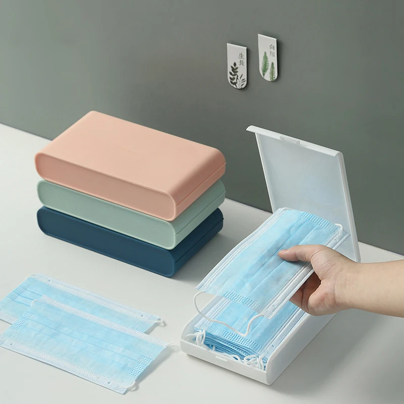 

Mouth Mask Organizer Storage Box Household Moisture-proof Mask Box Go Out Dustproof Storage Mask Container Organizer Holder