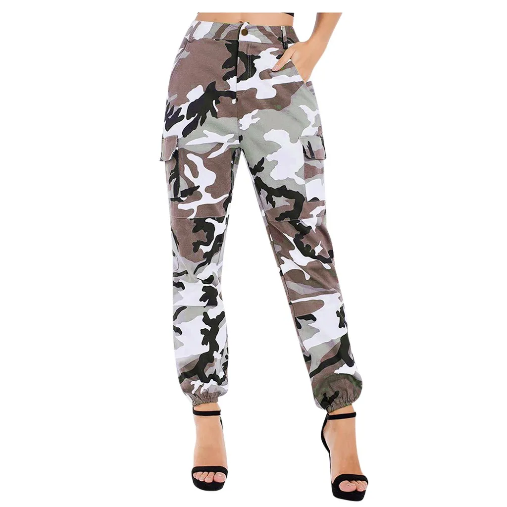Женские модные брюки с камуфляжным принтом женские повседневные свободные