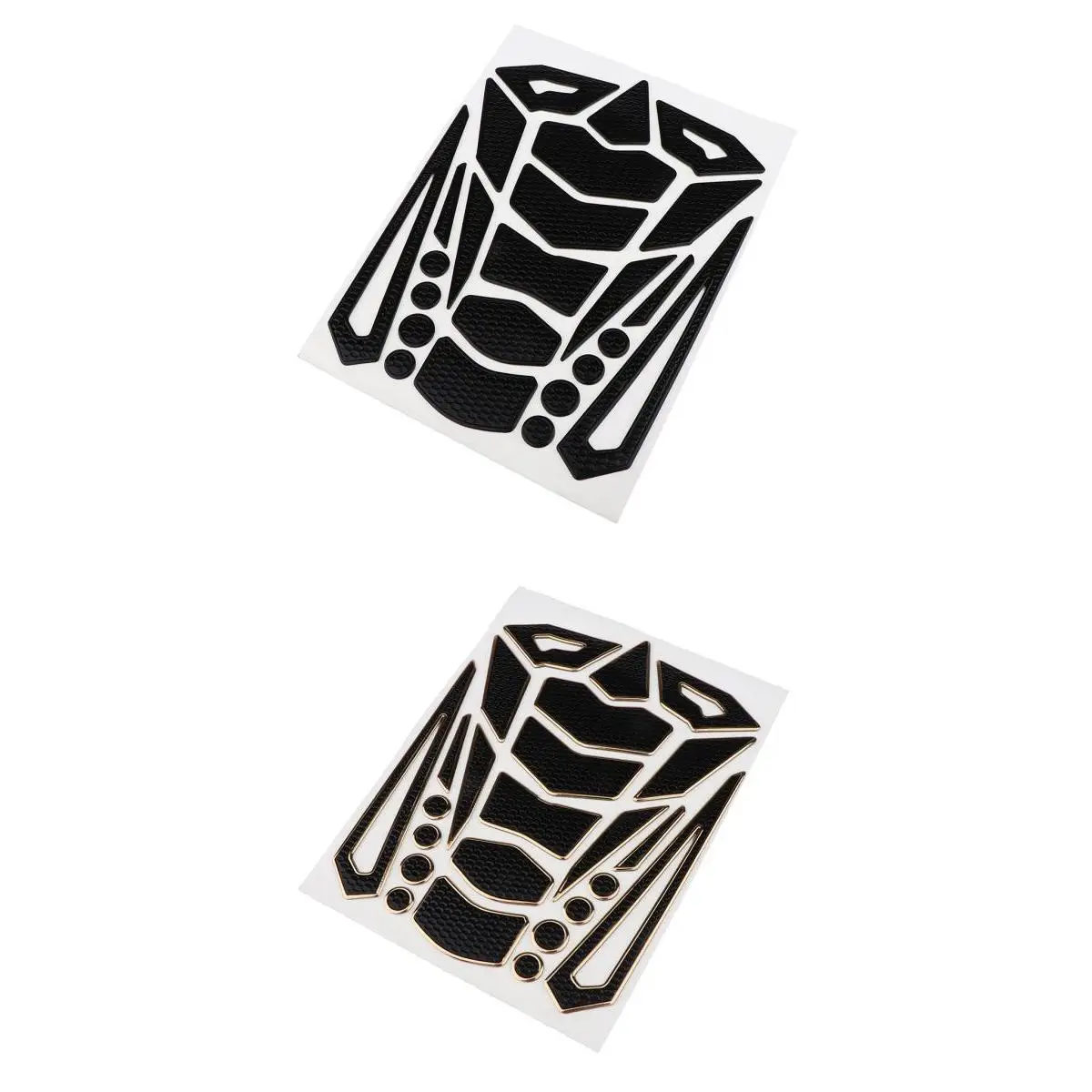 

High Quality PVC Glue Side Tank Pad Knee Grip Protectors Gas Tank Stickers For Motorcross, Golden/Black