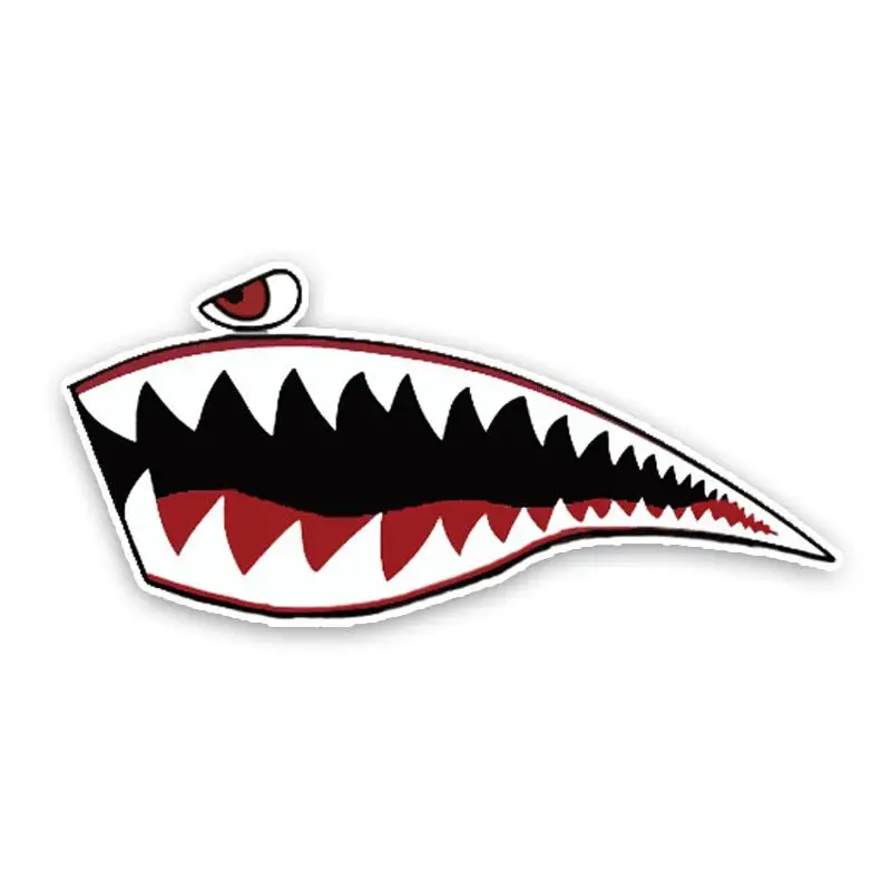 

Small Town 14.8CM*6.8CM Lovely Sharks The Mouth Cartoon Colored PVC High Quality Car Sticker Decoration Graphic C1-5302