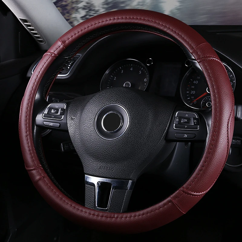 

New Car steering wheel cover four seasons cover car interior supplies leather car direction cover Car Accessories