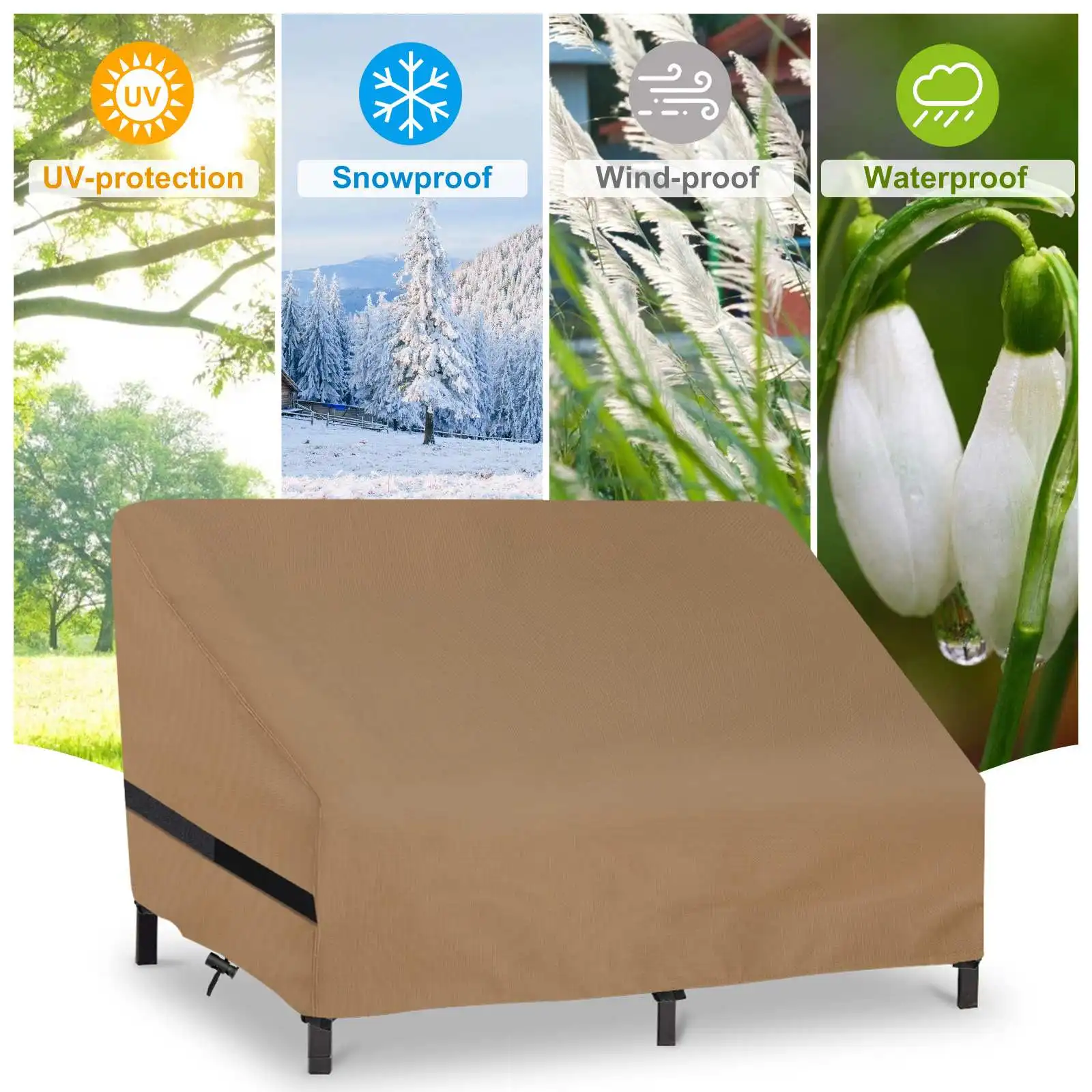 

Patio Sofa Cover Waterproof Garden Furniture Cover Dustproof UV Sun Protective Case Breathable Oxford Cloth Outdoor Chair Covers