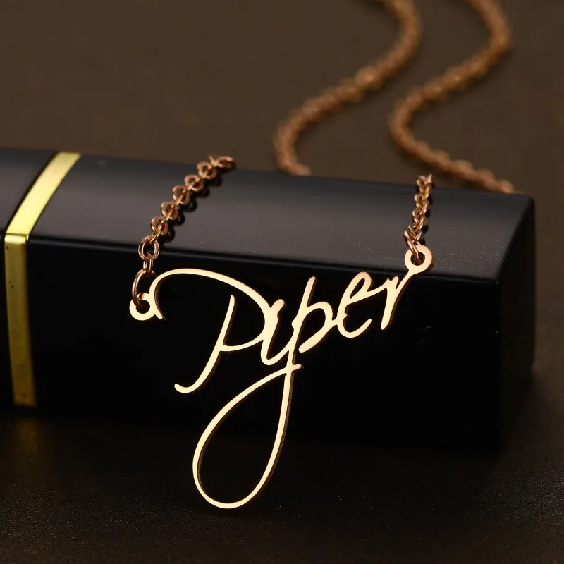 Ожерелье из нержавеющей стали с именем и датой для девочек|Индивидуальные