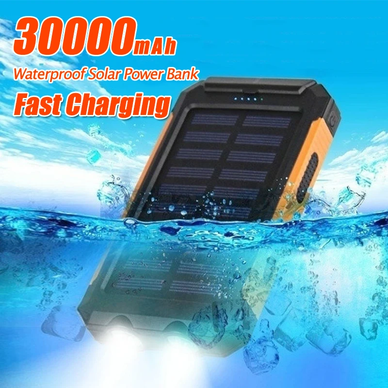 Внешний аккумулятор на солнечной батарее с 2 мя USB портами 30000 мАч|Внешние аккумуляторы| |