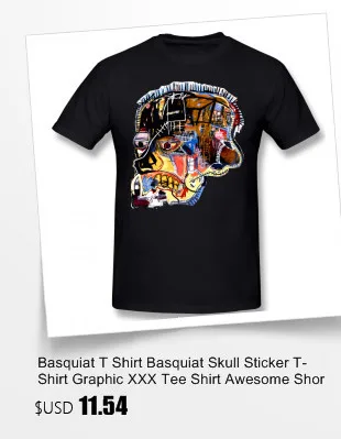 Basquiat футболка Basquiat Warhol Poster T-Shirt 5x футболка с коротким рукавом Хлопковая мужская забавная Футболка с принтом
