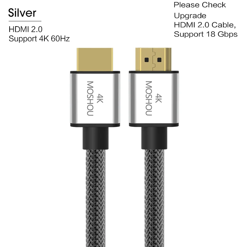 4K HDMI 2.0 Cables HDMI 2.0b 2,1 кабели MOSHOU 8K 4K 60Hz MOSHOU 48 Гбит/с ARC высокой четкости видео шнур для усилителя ТВ - Цвет: 4K HDMI 2.0 Cables