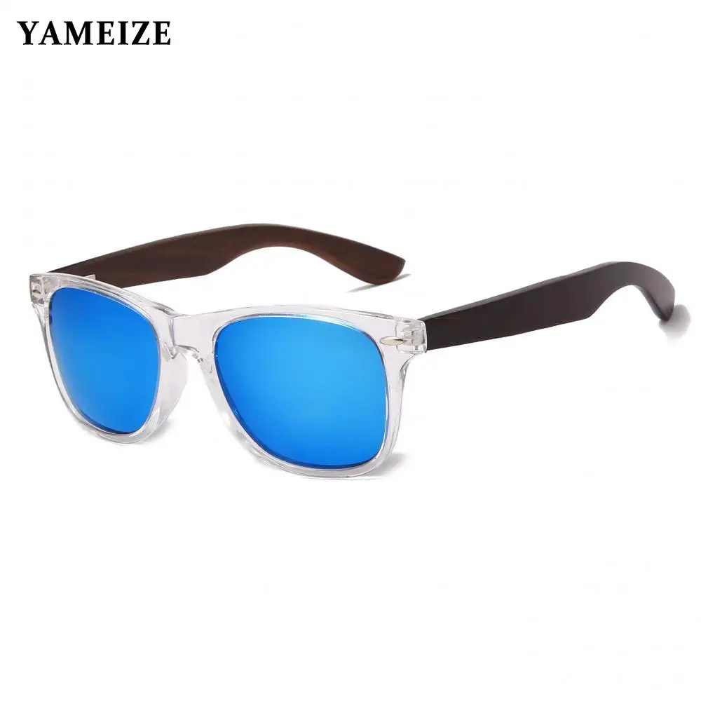 

YAMEIZE Polarized Sunglasses Men Women Classic Square Sun Glasses Vintage Wooden Leg Male Eyeglasses Driving Shades Gafas De Sol