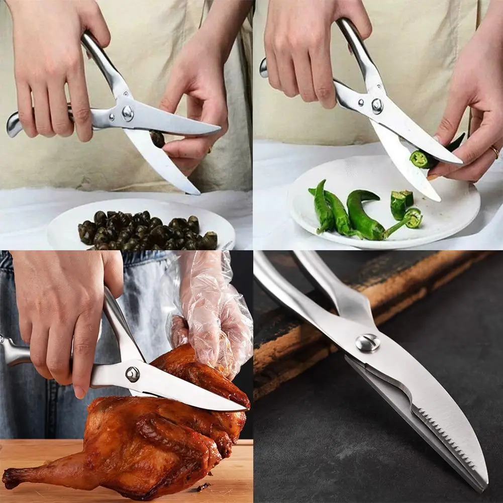 

1PC The All New Strong Chicken Bone Cut Chicken And Duck Fish Bone Food Steel Multifunctional Scissor Kitchen Supplies