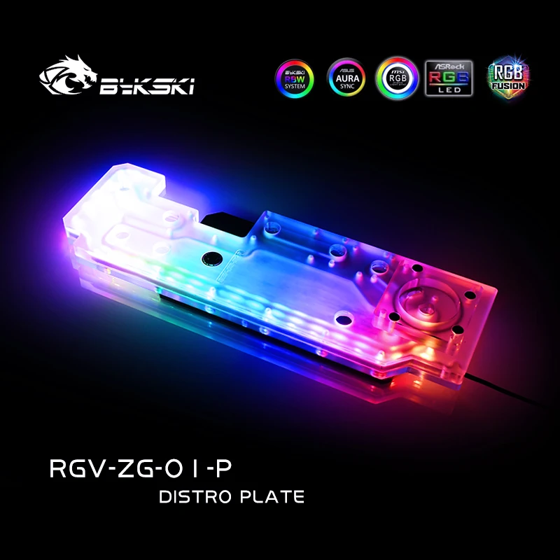 BYKSKI RGV-ZG-01-P Distro Plate резервуар для воды ZEAGINAL 01 чехол компьютера акриловая водная