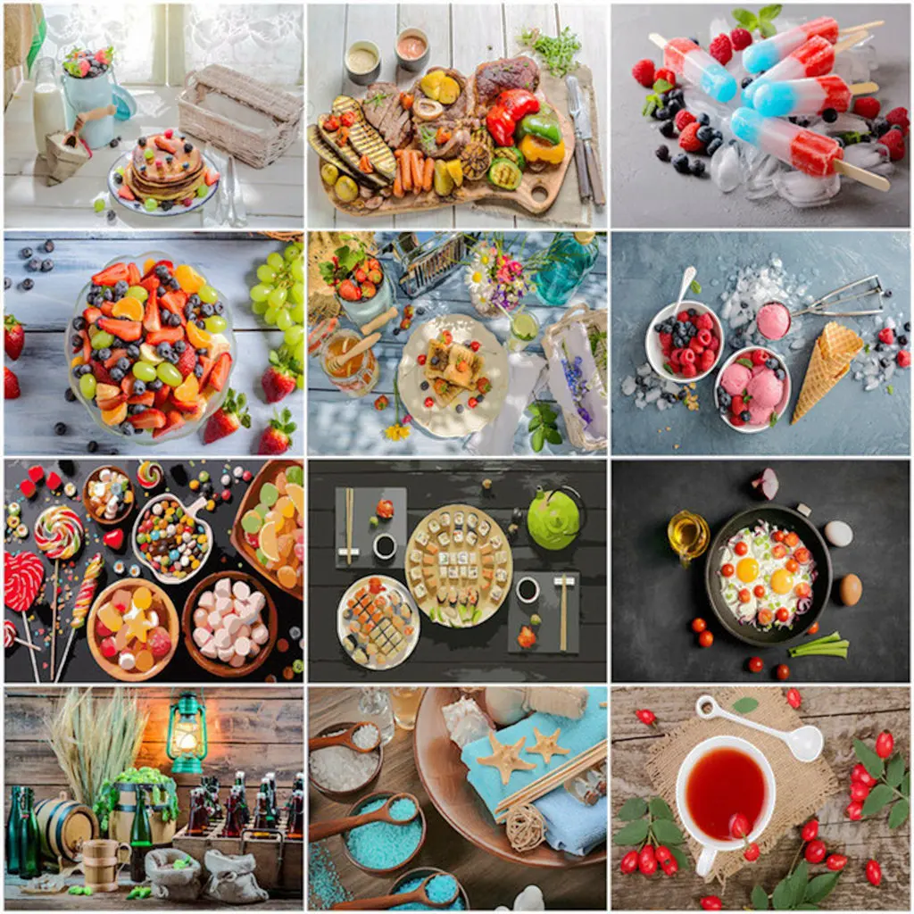 

NEW 5D DIY Sewing Art Gift "Gourmet Seduction" Cross Stitch Full Rhinestone Embroidery Home Decor Wall PastDdiamond Paintings