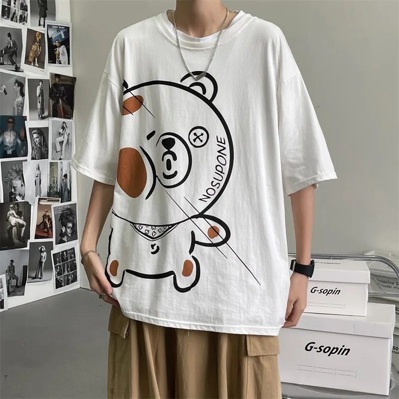 

Japanese Fashion Trendy Men Women T Shirt Summer Tshirt Harajuku Tee Tops Korean Clothes Clothing 2021