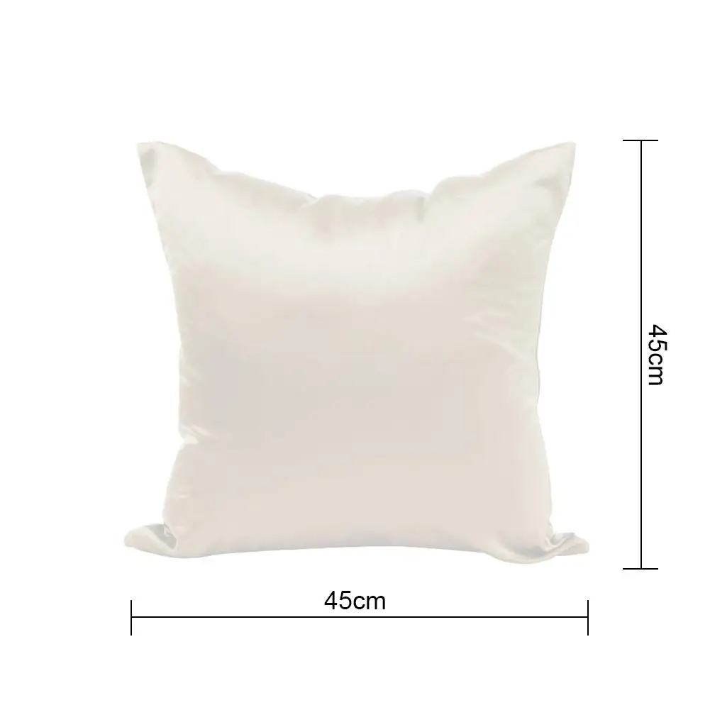 

1PC 45*45cm Luxury Silky Satin Pillow Case Pillow Cover Solid Color Standard Pillowcase