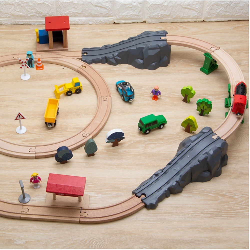 Train set. 2*36шт. Трек с поездом. Pieces трек. 7 in 1.