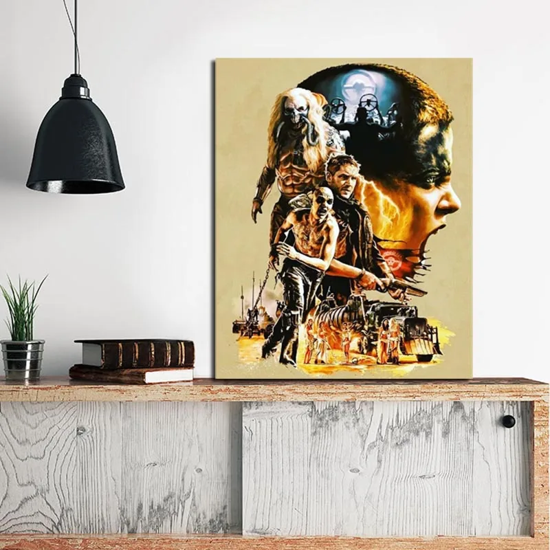 Mad Maxes Дорога ярости Смешные обои винтажное Искусство Холст Плакат Картина