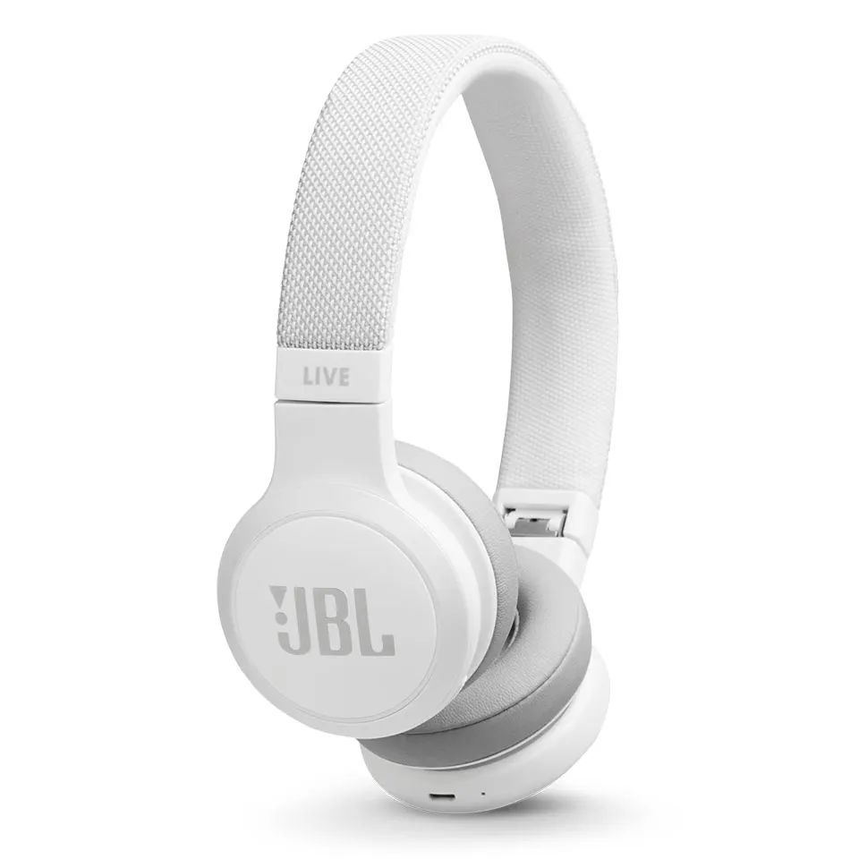 Белый JBL Live 400BT Беспроводные Bluetooth умные наушники AI наушники голосовой помощник Спортивная гарнитура с микрофоном Многоточечное соединение - Цвет: Белый