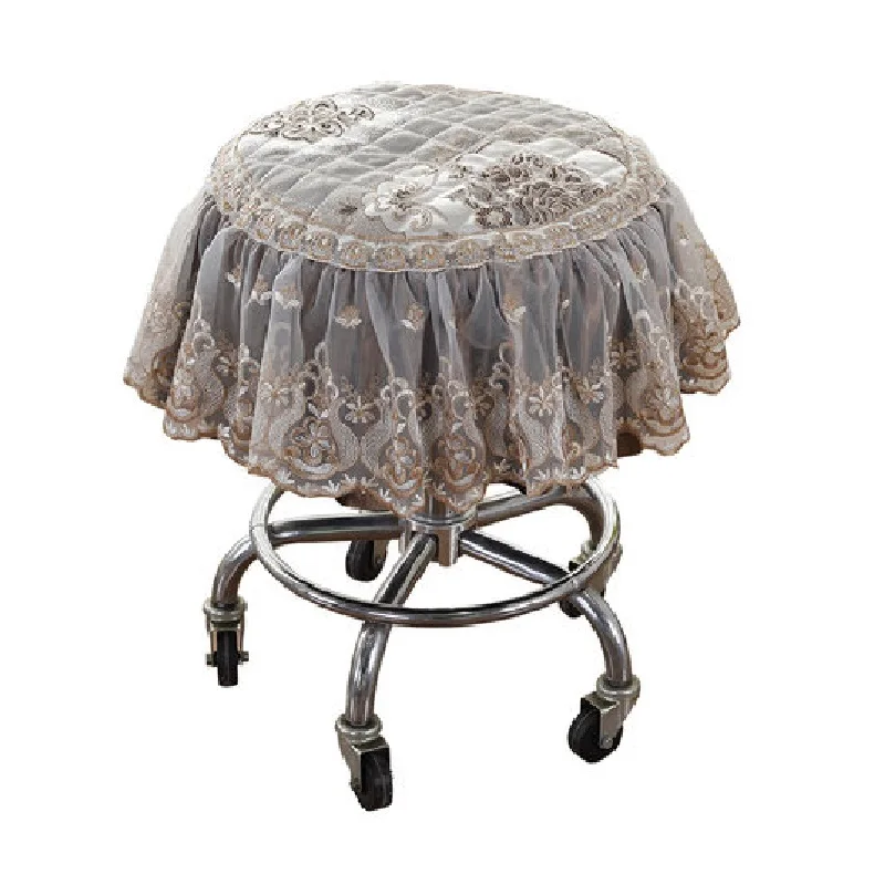 Европейский стиль жаккардовая кружевная ткань круглый чехол для стула