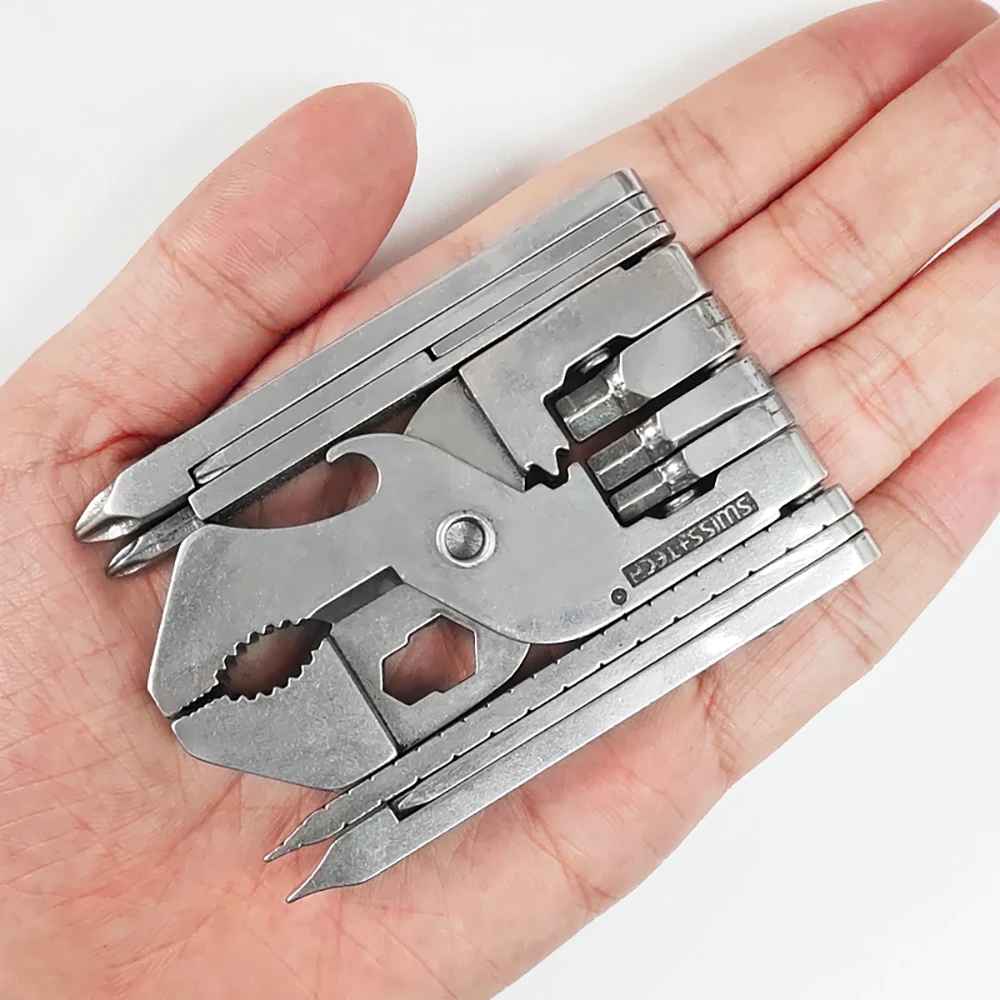 

Multifunctional Folding Tool Pliers Portable Mini Outdoor Multi-Purpose Tool Set With Nylon Waist Bag