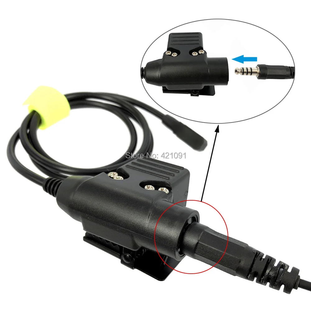 Walkie Talkie Microphone Heavy Duty U94 PTT Neck Throat Mic Earpiece Radio Tactical Headset for MIDLAND GXT550/650/G6/G7/G8/G9