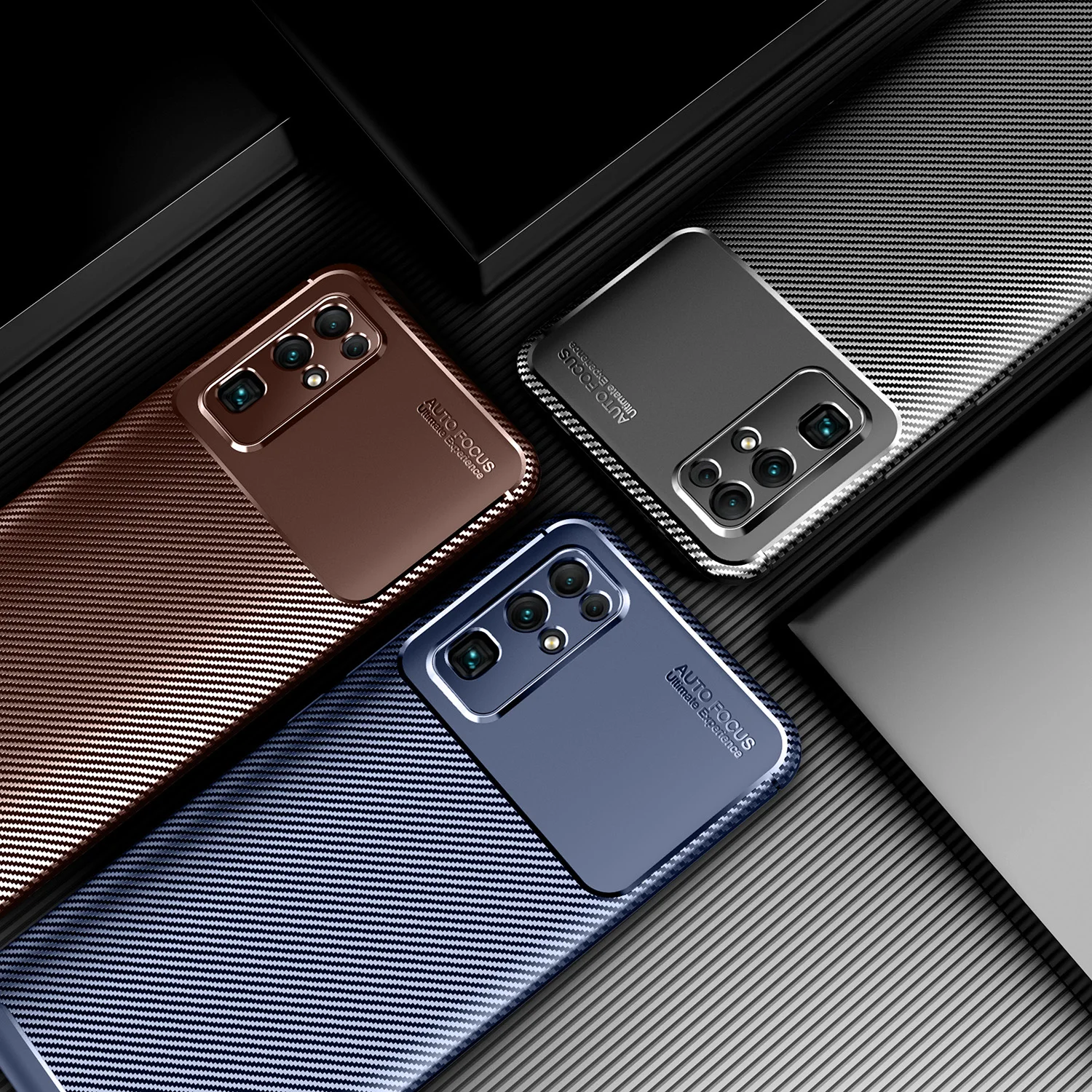 for huawei honor 30 20 s pro 10i 10x lite case carbon fiber back cover beetle series soft phone shell free global shipping