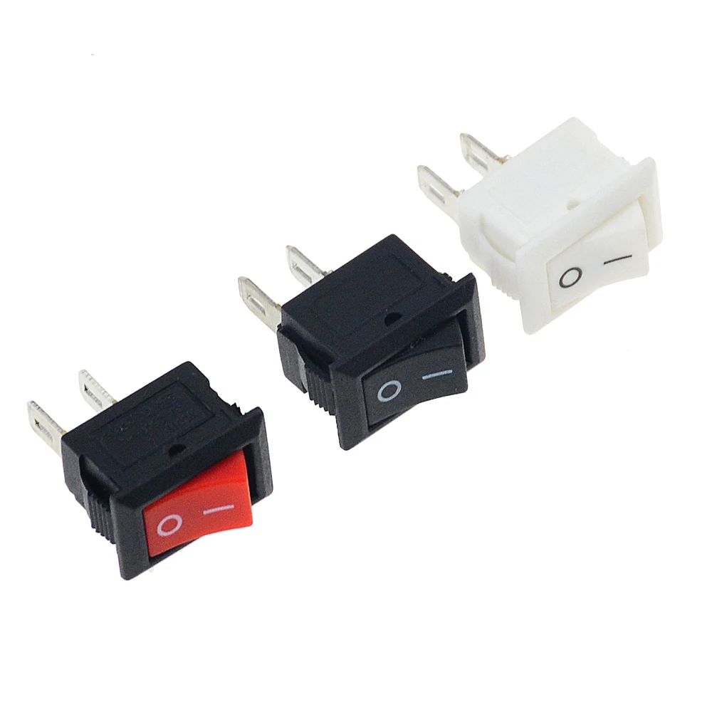 Кнопочный переключатель 10x15 мм SPST 2Pin 3A 250V KCD11 10 шт. кнопочный * 15 черный красный и