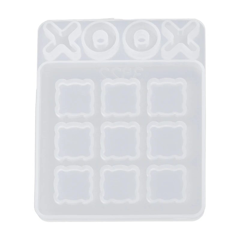

Small Tic Tac Toe Molds for Resin Casting Small O X Board Game Silicone Mold DIY Craft Classic Board Family Games Molds