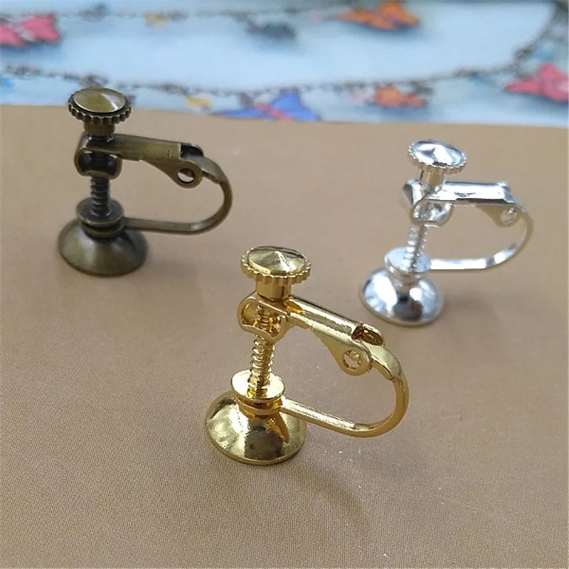 

10pcs/lot 14x17mm U Shape Earrings Clip Screw Ear Clip Earring Accessories DIY Handmade Earrings Material Jewelry Fittings
