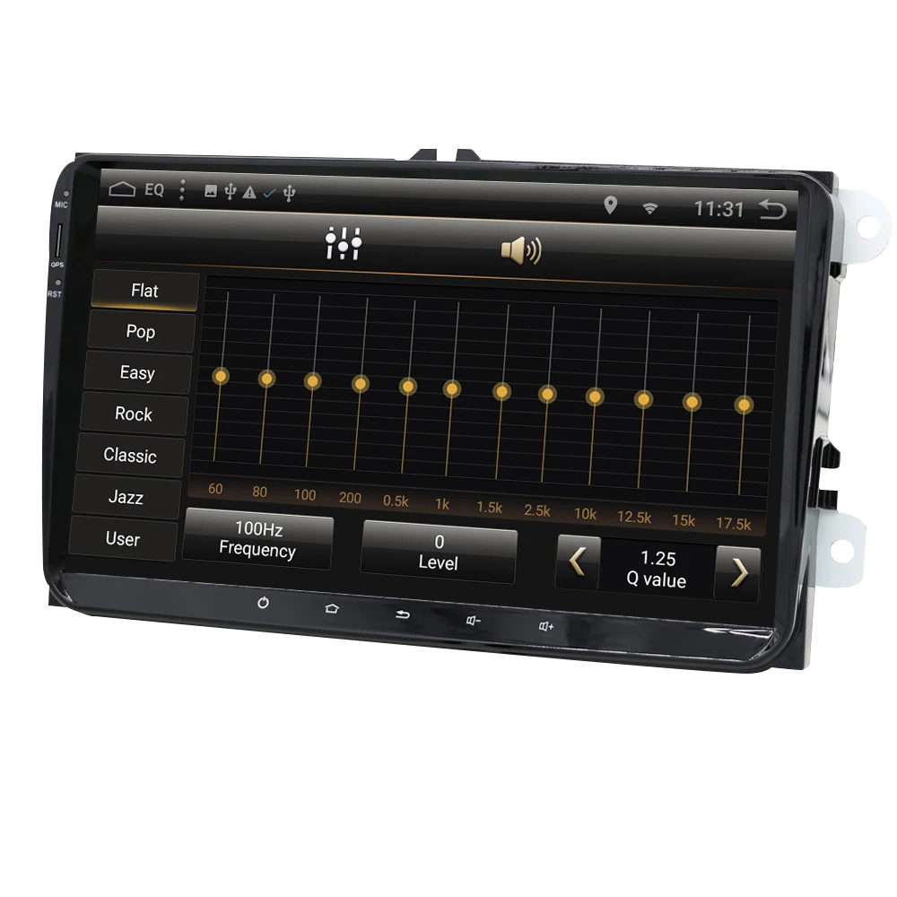 Eunavi 9 ''2 Din Android 9,0 автомобильный Радио стерео плеер для Volkswagen VW Polo Jetta Tiguan passat b6 cc fabia gps wifi 4 Гб 64 Гб ПК