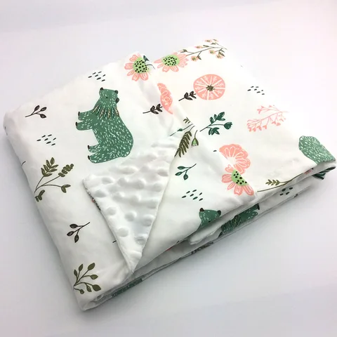 Вязаное хлопковое флисовое двустороннее Детское Одеяло пеленка детское одеяло мультяшное мягкое и удобное одеяло для новорожденных