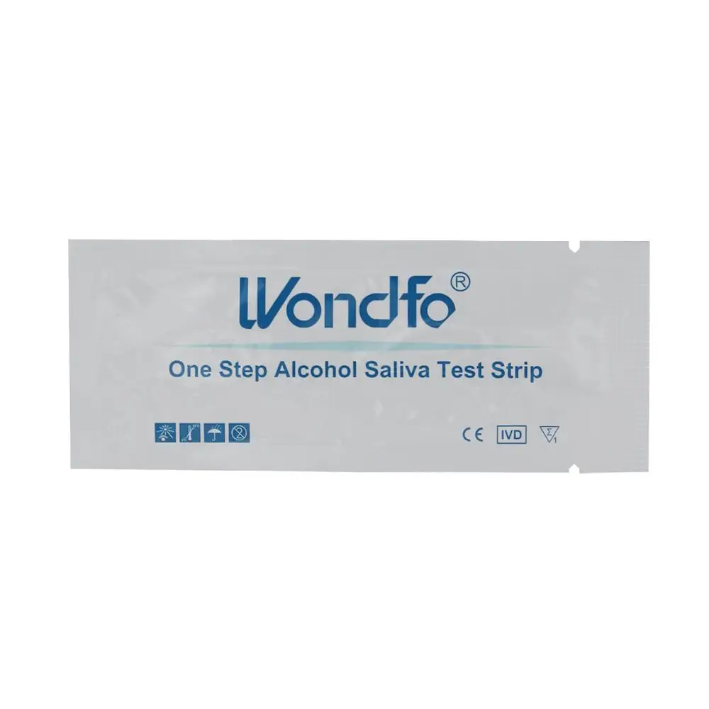 Тест полоски Wondfo для спиртовой слюны 50 шт. мгновенный домашний скрининг один шаг