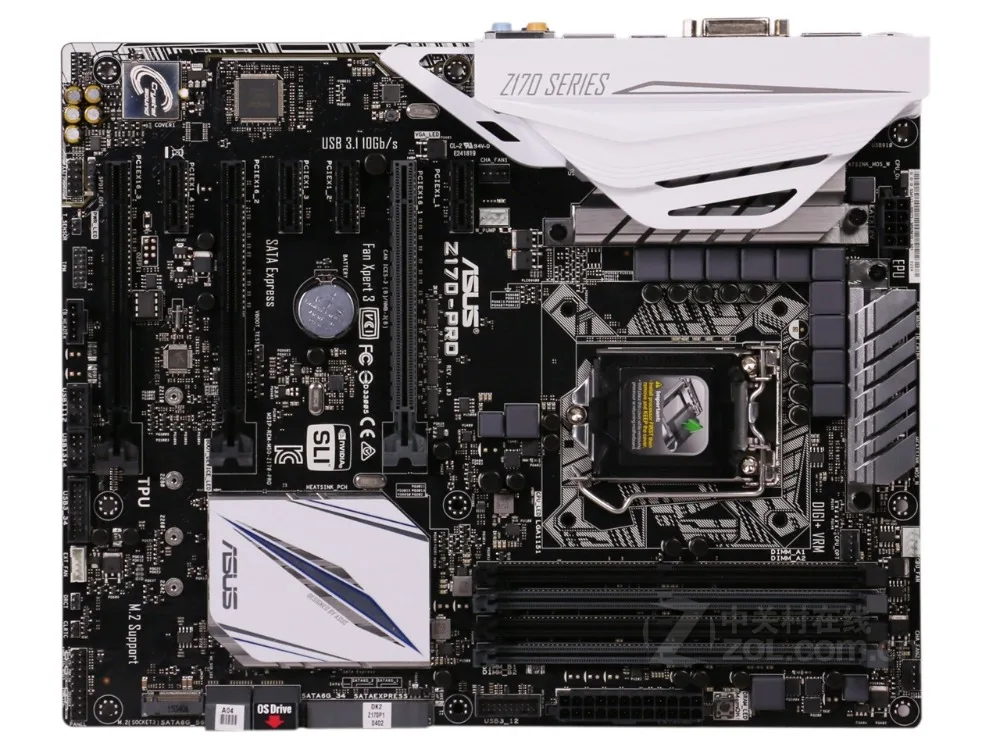 Материнская плата Asus 1151 для настольных ПК Z170 Socket LGA Core i7 i5 i3 DDR4 64G SATA3 USB3.0 M.2 ATX