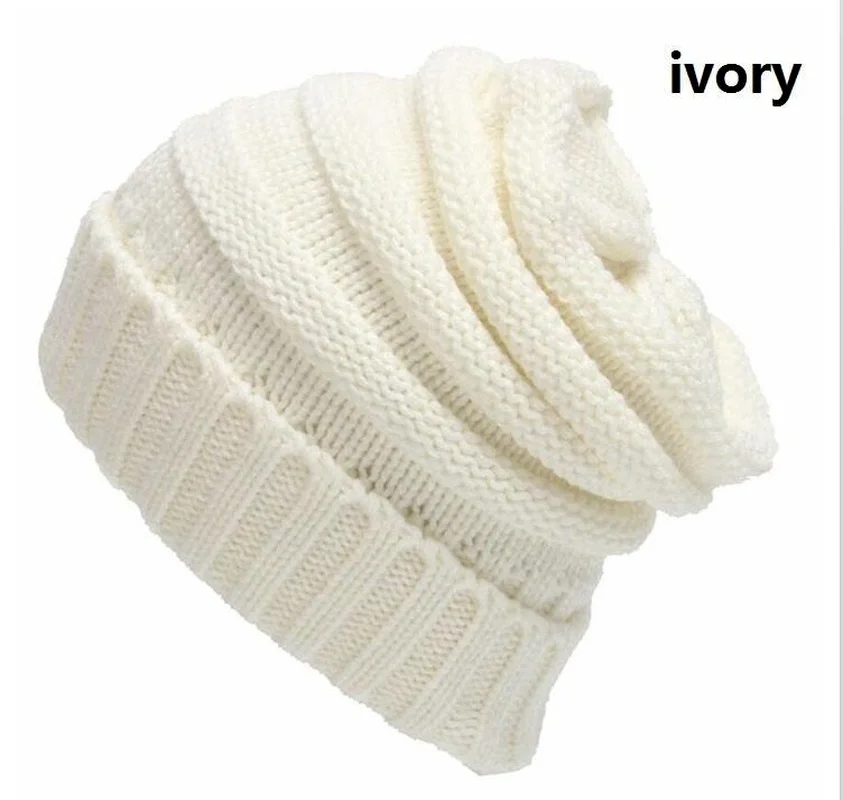 

2021 Red Wool Knitted Hat Autumn and Winter Warm Hooded Hat Unisex Pile Hat Girls Winter Hats Bonnets for Women bonnets