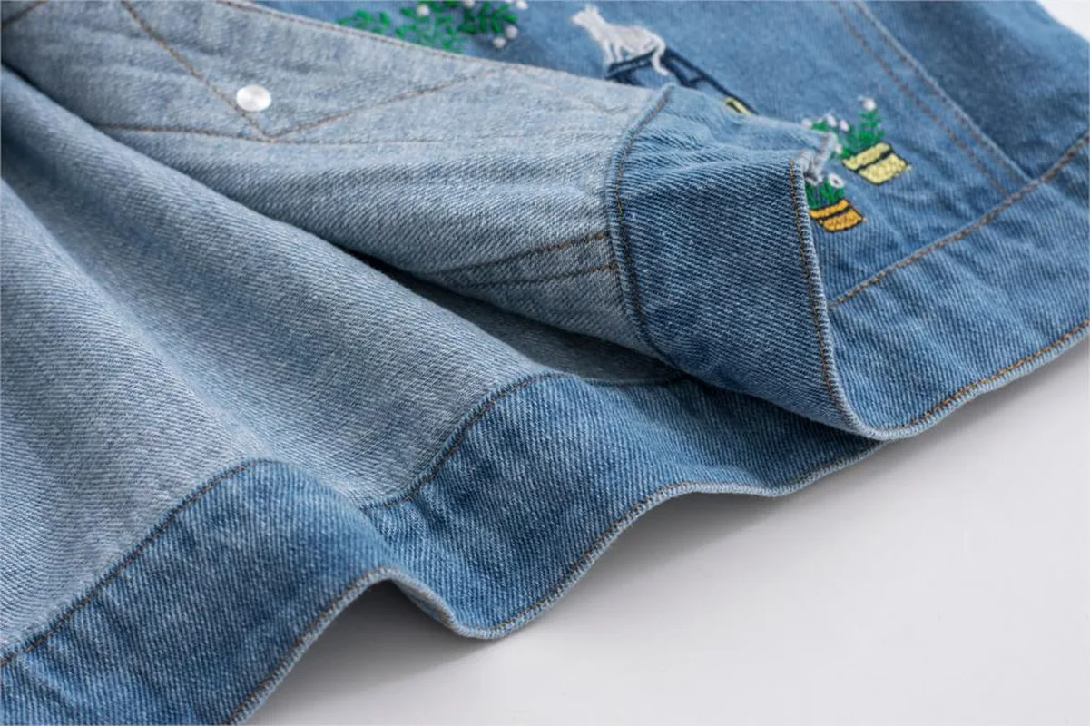 Осенняя винтажная джинсовая куртка для женщин в стиле Харадзюку Bf Свободные