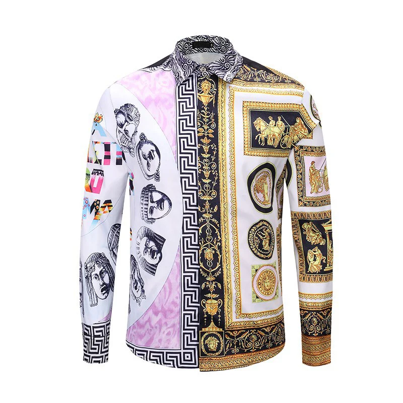 Мужские рубашки Лидер продаж модная мужская рубашка Повседневная приталенная с