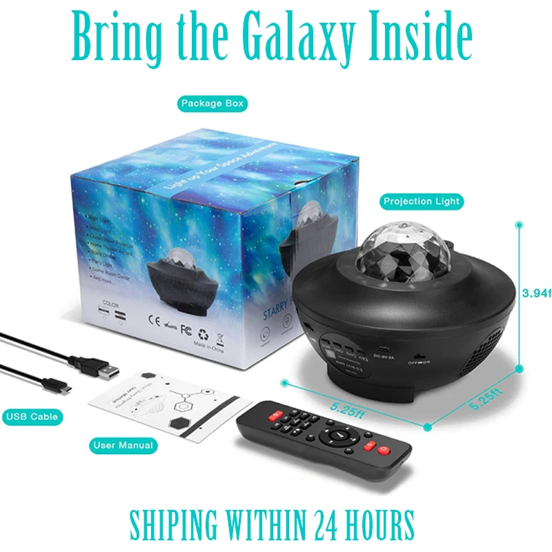 

LED Star Galaxy Projector Ocean Wave Night Light Room Decor Rotate Starry Sky Porjectors Luminaria Decoration Bedroom Lamp Gifts