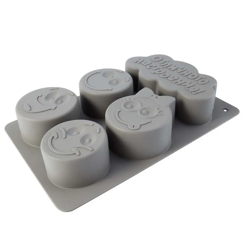 Творческий мультфильм смайлик большая силиконовая форма для выпечки DIY десерт