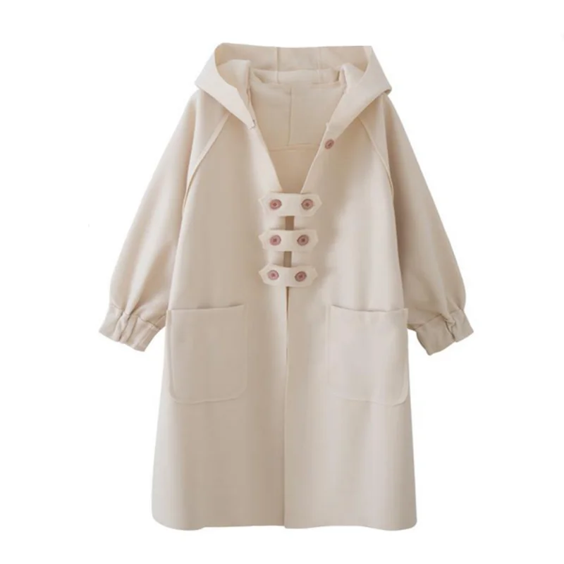 Зимнее пальто и куртка Женское шерстяное длинное корейское элегантное теплое