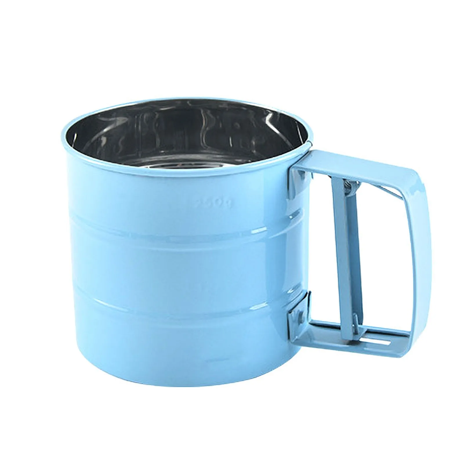 Flour Sifter Baking Semi-automatic Powdered Sugar Sieve with Stainless Steel Screen Tool for Coffee Powder | Дом и сад