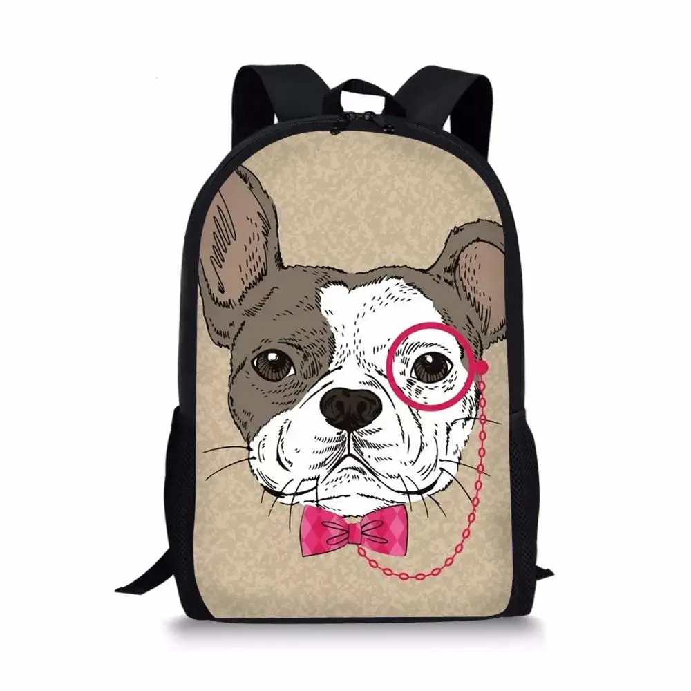 Kids School Bags Children's Travel Backpack Little Bulldogs Prints Pattern Primary School Toddler Backpack for Boys
