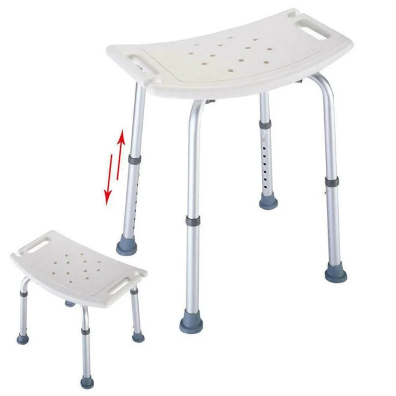 

6 Stalls Adjustable Height Bathroom Shower Chair Elderly Bath Tub Shower Chair Non Slip Bath Chair Bench Stool Seat Bench HWC