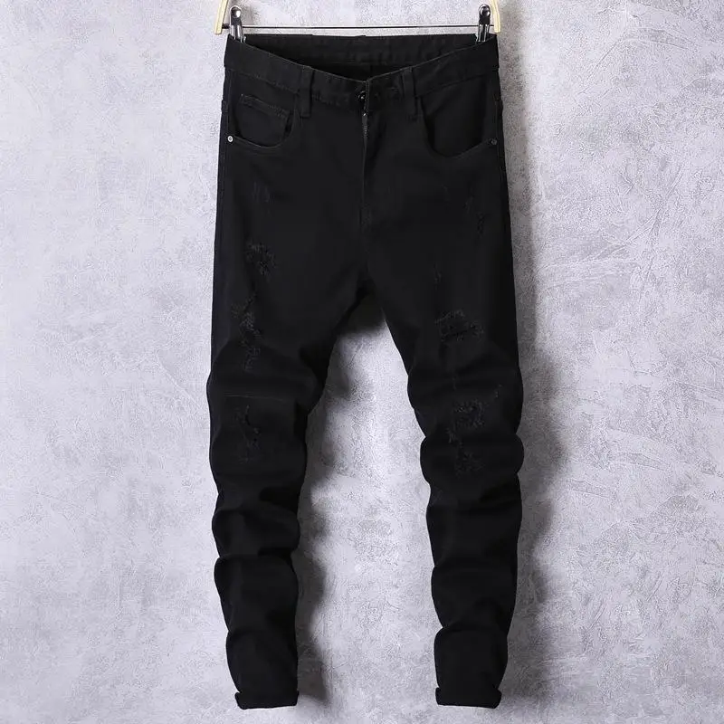 

New Arrivals Men's Fashion Denim Pants Retro Causal Jeans Loose Straight Trousers