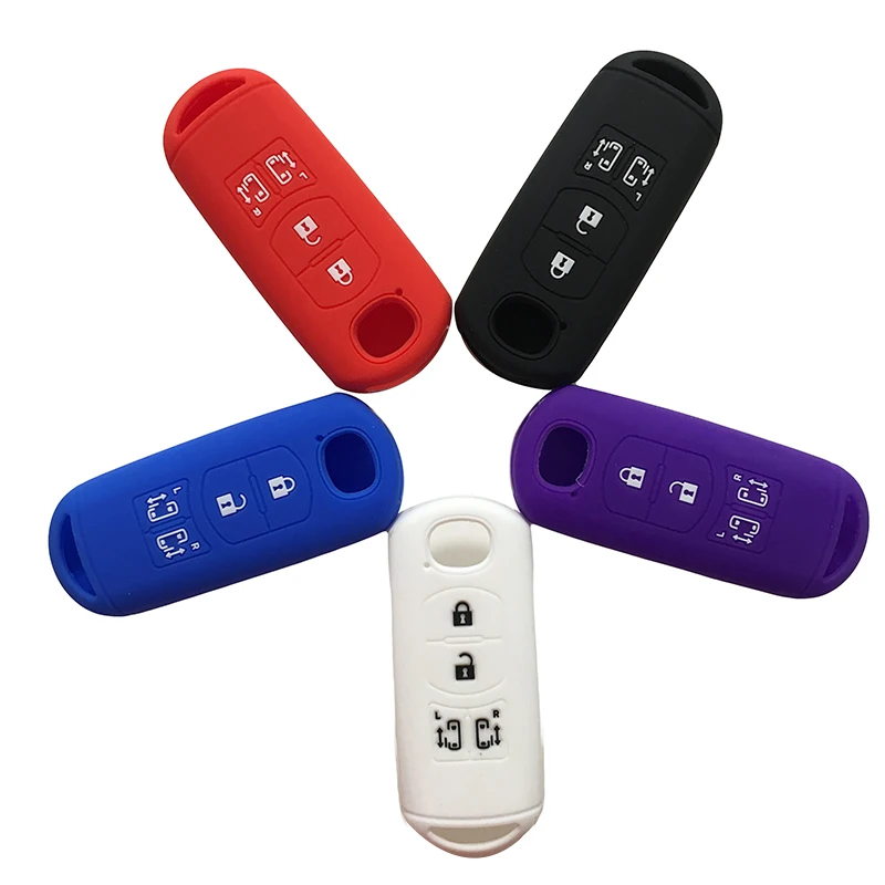 

Smart Silicon Sliding Doors Key Holder Remote Case for Mazda CX9 CX8 Biante MPV Interior Accessory Guard Case for Keychain Alarm
