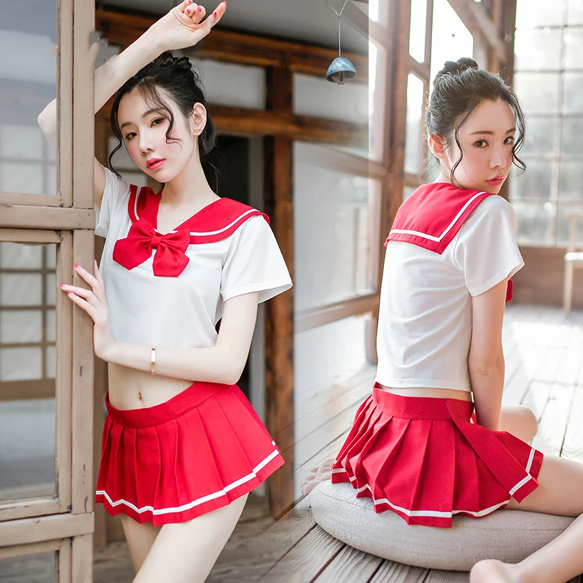 Japanese Style Women School Uniform Halloween Cosplay Sexy Cute Girl Jk Sailor Costumes Student Soft Sister Pleated Skirt | Тематическая
