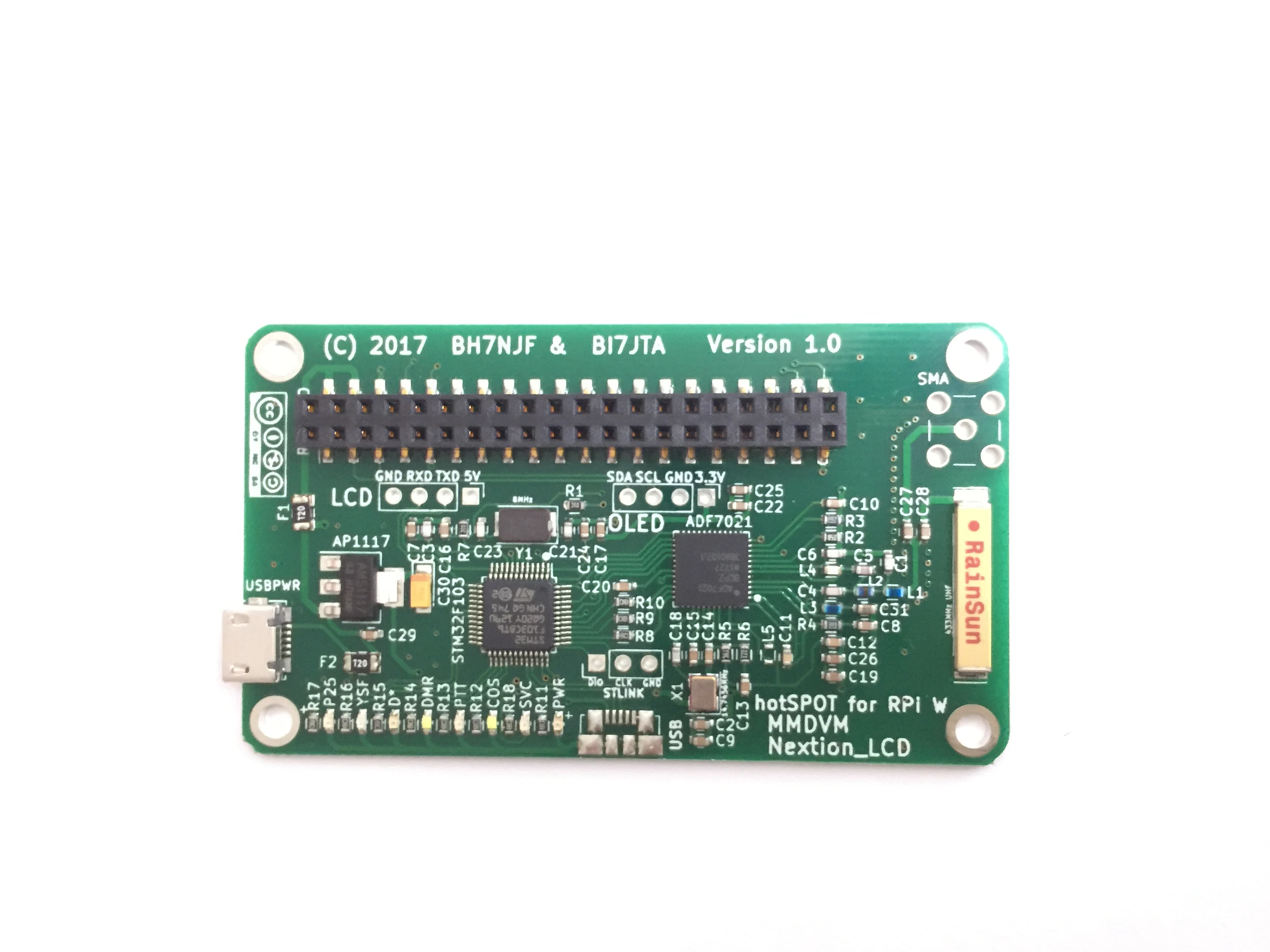 От BI7JTA MMDVM UHF VHF UV Hotspot для P25 DMR YSF DSTAR NXDN + Raspberry Pi zero W чехол 3 2 дюйма Nextion LCD |