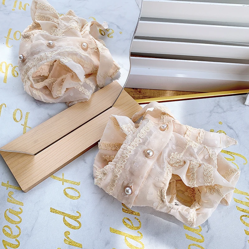 

Summer Dog Hawaiian Dress Xxs Puppy Clothes Dog Dresses with Flowers Poodle Light luxury chiffon Skirt Bichon Yorkie Clothing