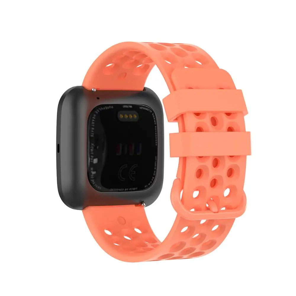 Для fitbit versa 2 Официальный спортивный мягкий силиконовый ремешок с отверстием Водонепроницаемый ремешок для наручных часов для fitbit versa/versa lite Пояса Сетки