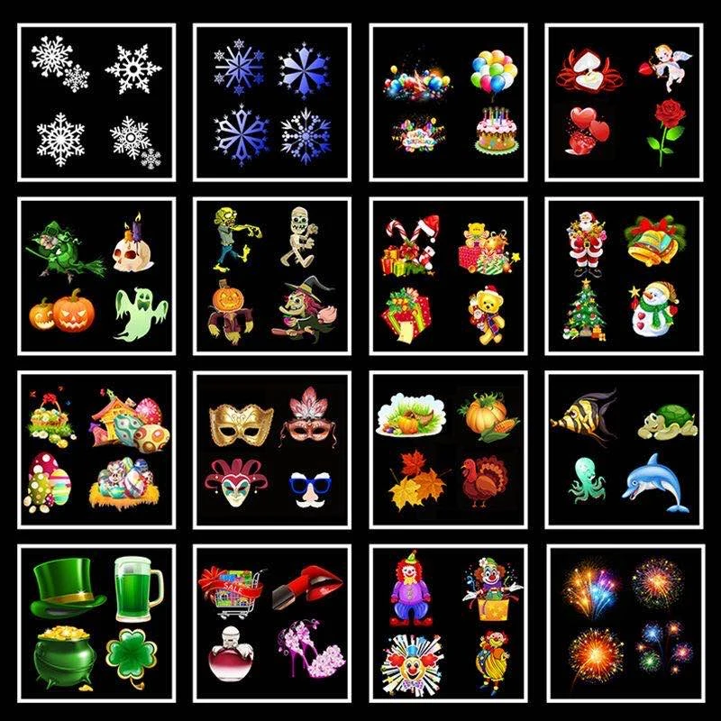 

Christmas Ocean Wave Snowflake Lamp Projector Outdoor Waterproof Pattern Rotating LED Projection Lamp US Plug