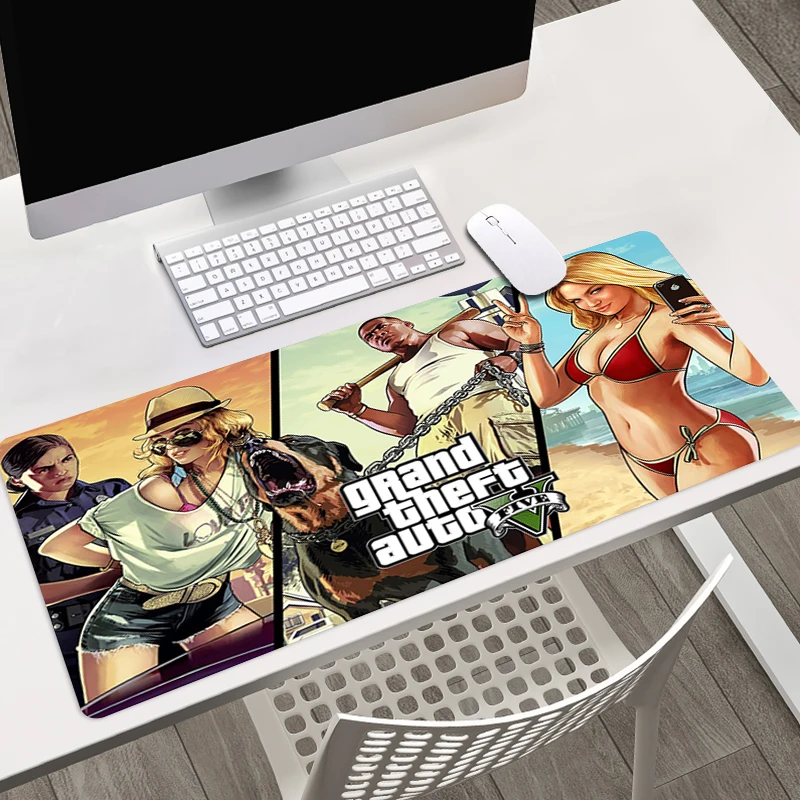 Большой коврик для мыши Grand Theft Auto GTA XXL 90x30 милый геймеров игровые аксессуары XL 80x30