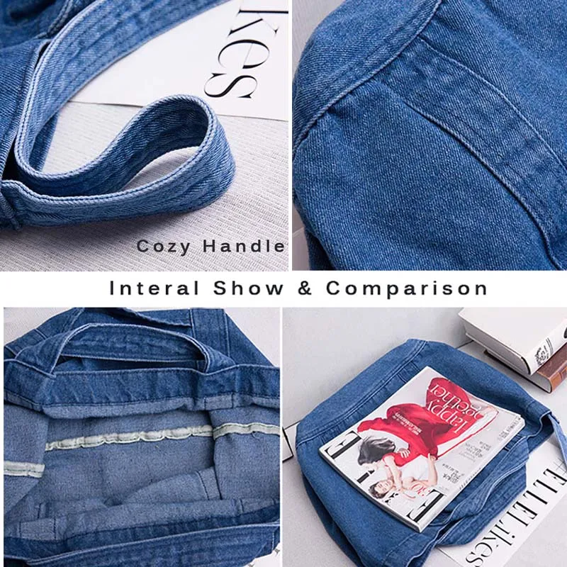 

Wahyah Woman Crossbody Bags for Woman Shoulder Bag Crossbody Casual Jeans Bags Women Handbags Denim Messenger Bag bolsos ZY016